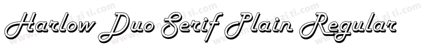 Harlow Duo Serif Plain Regular字体转换